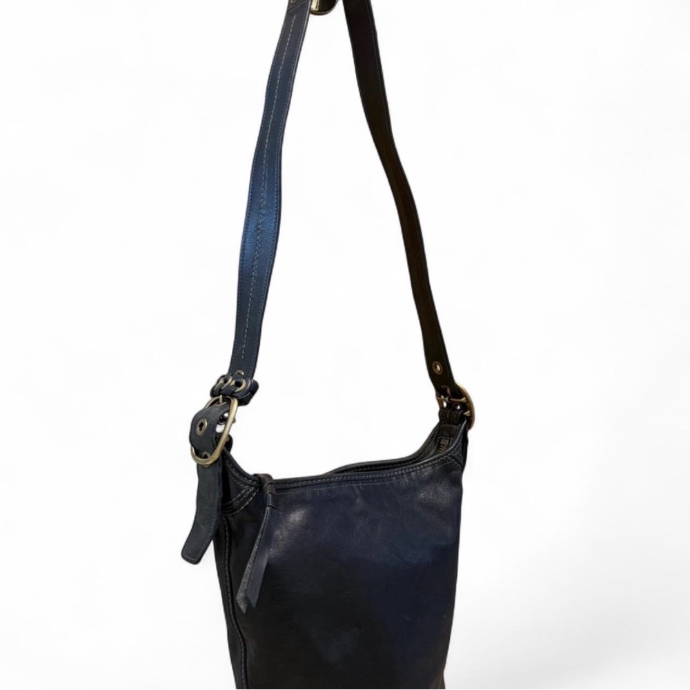 Coach Black Leather Crossbody Bag Vintage